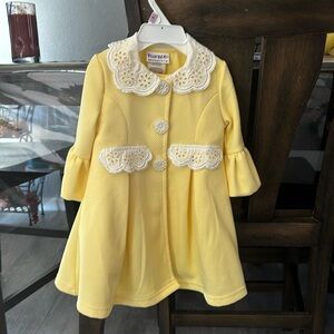 Blueberi boulevard little girl dress with coat
